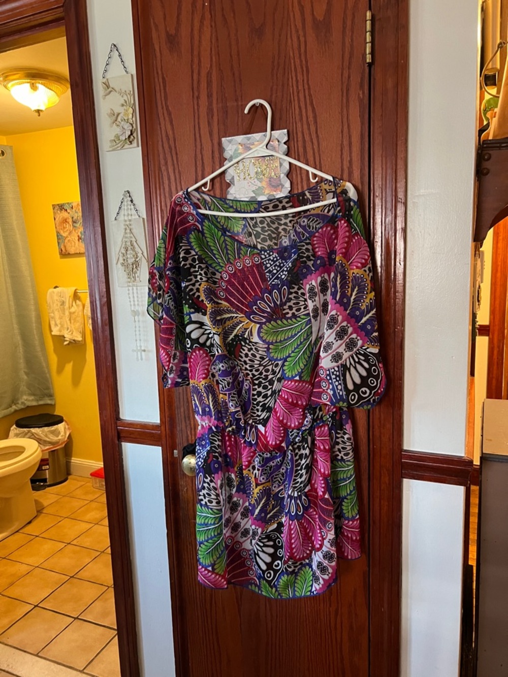 Bright Multicolor Floral Print Women’s Dress